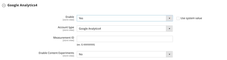 Sales configuration - Google API for Google Analytics 4
