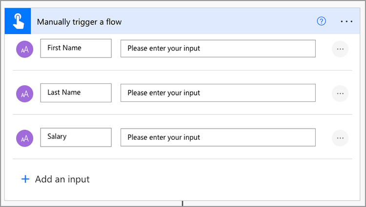 Trigger in Power Automate mit Parameterfeldern