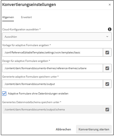 Adaptives Formular ohne Datenbindung