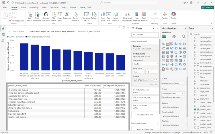 Endgültige Power BI-Desktop-Transformation