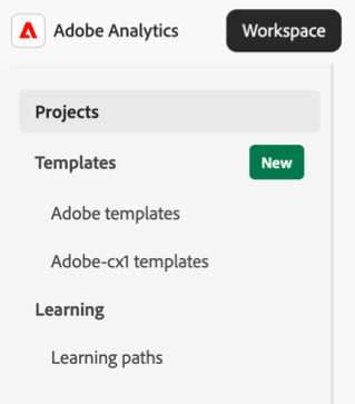 Linke Leiste der Landingpage von AA