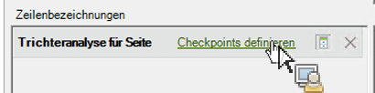 Screenshot mit dem Link Checkpoints definieren .