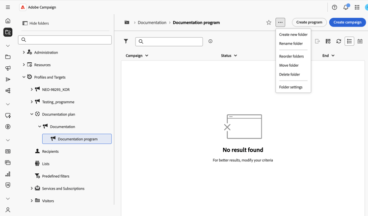 Screenshot, der das Programm in der Explorer-Ansicht zeigt