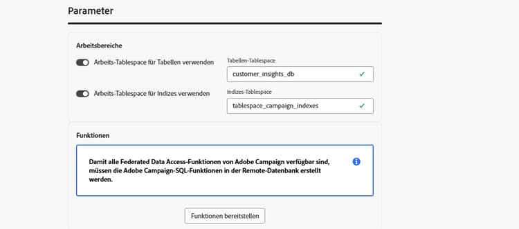 Screenshot mit den Feldern zur Konfiguration des externen Kontos „Azure Synapse Analytics“.
