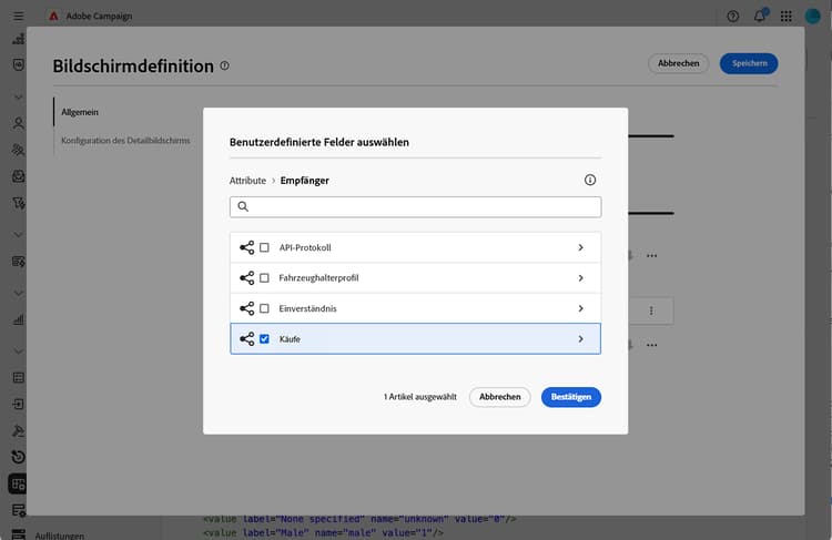 Erstellung von Sammlungslisten