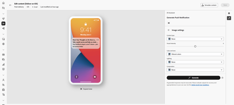 Screenshot mit Optionen für Bildeinstellungen
