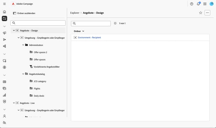 Screenshot mit den Umgebungen.