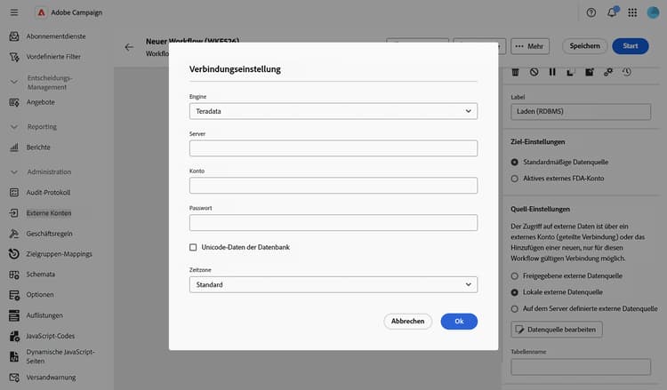 Aktivität „Laden (RDBMS)“