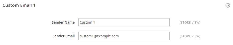 E-Mail-Adressen speichern > Benutzerdefinierte E-Mail 1