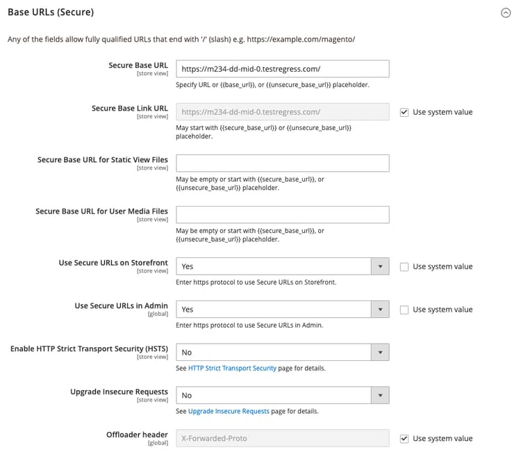 Web > Basis-URLs (sicher)