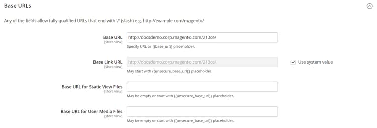 Web > Basis-URLS