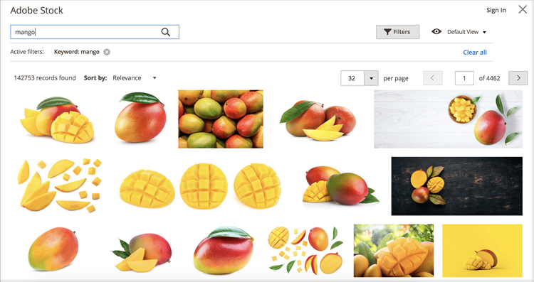 Adobe Stock-Suchergebnisse für das Keyword "mango"