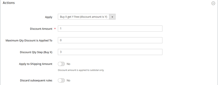 Warenkorb-Preisregel - 3 kaufen und 1 gratis erhalten