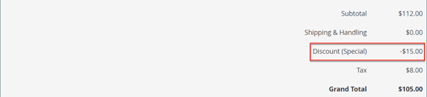 Warenkorb der Storefront - Rabattbeschriftungen