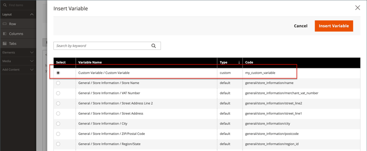 Neue benutzerdefinierte Variable