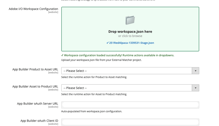 Workspace-Konfiguration