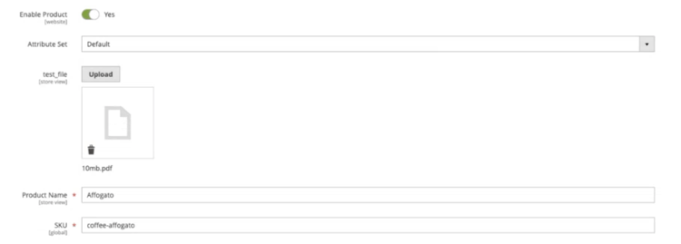 Schaltfläche „Datei hochladen“ in „Admin“