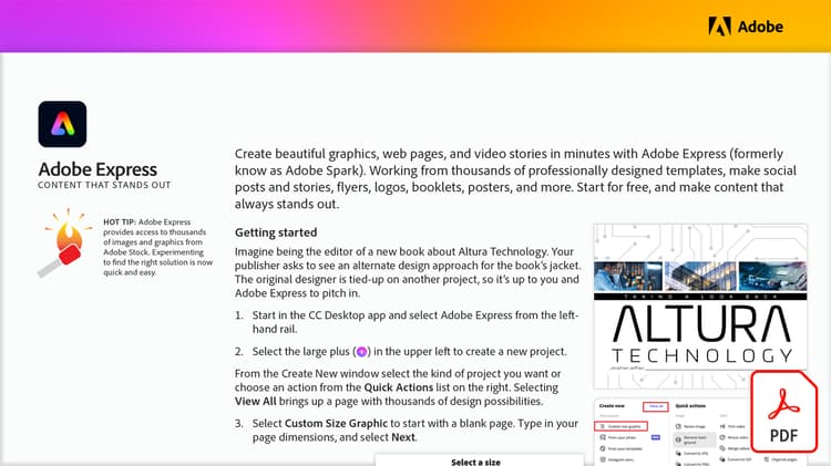 Bild der ersten Seite des Tutorials
