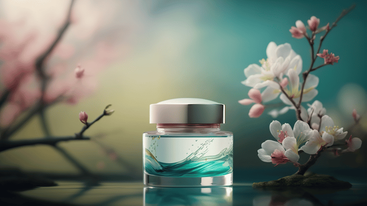 Makeup Glas verschiedenen Hintergrund