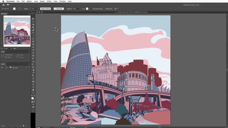 Anpassen der Farben auf einem Adobe Stock Vektorillustration