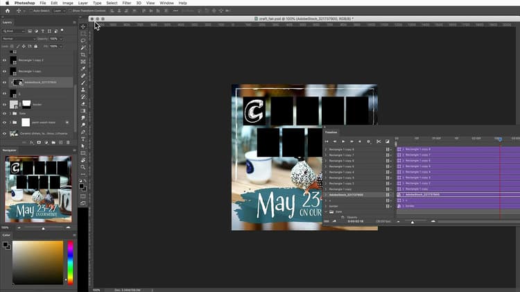 Mit Adobe eigene Animationen gestalten. Stock