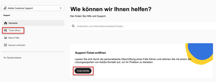 Experience League – Ticket eröffnen