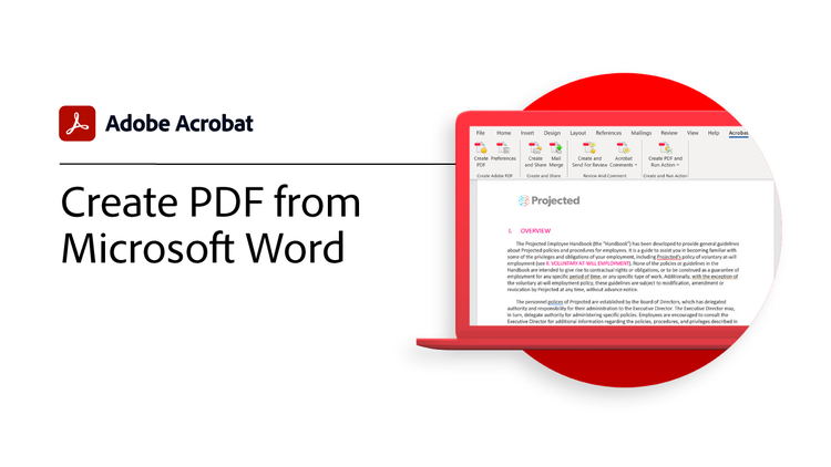 Erstellen von PDF-Dateien aus Microsoft Word