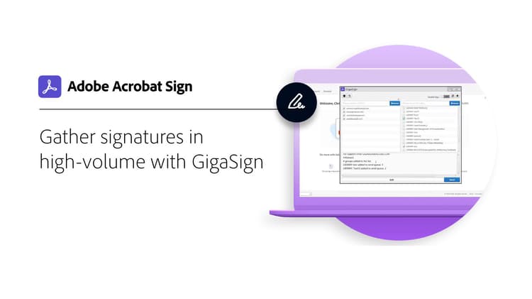 Sammeln von Dokumenten mit großen Volumen mit GigaSign