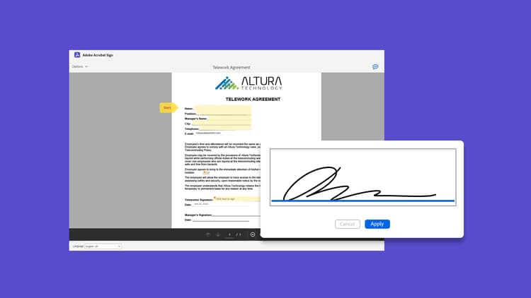 Erste Schritte mit Acrobat Sign