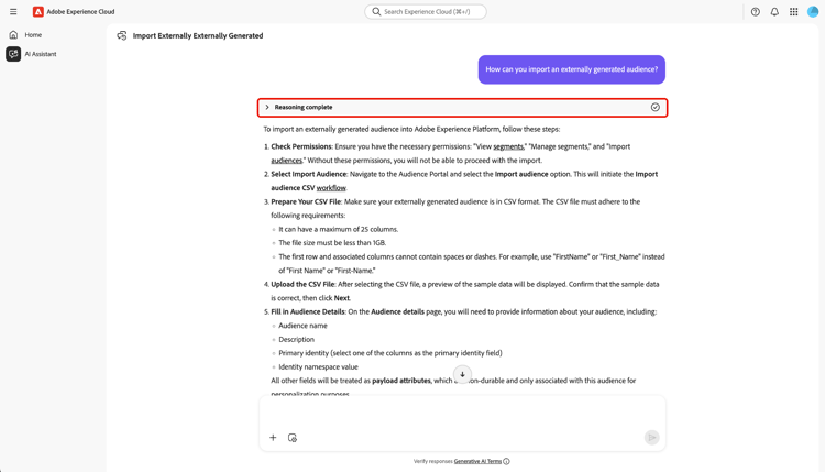 Die Antwort des KI-Assistenten.