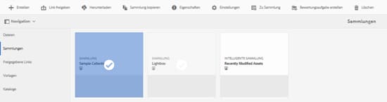 Sammlung auswählen