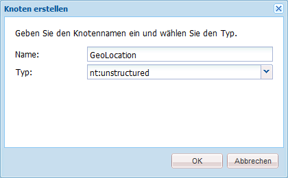 Knoten erstellen: Geolocation