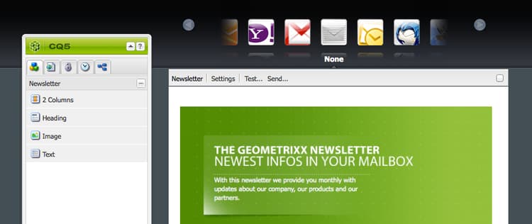 Öffnen eines Newsletters