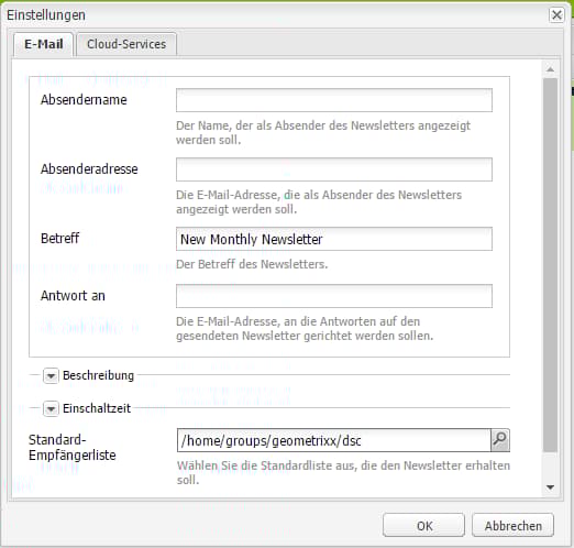 Dialogfeld „Seiteneigenschaften“
