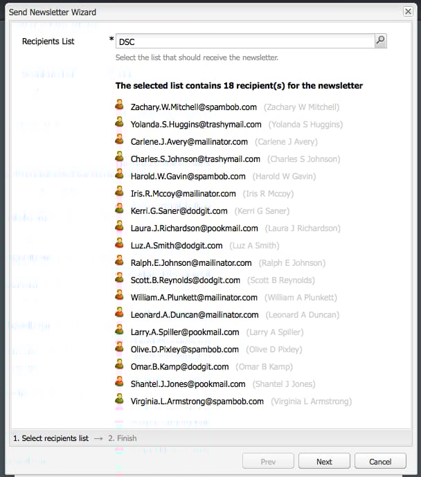 Senden eines Newsletters