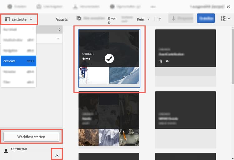 Workflow zur Neuverarbeitung von Assets 1