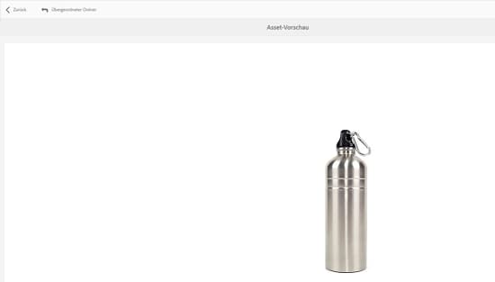 Vorschau eines freigegebenen Assets