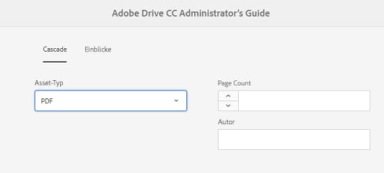 Kaskadierende Metadaten für Dokumenten-Assets