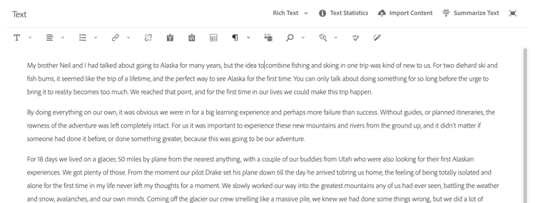 Vollbild-Editor