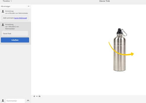 Bedienfeld „Zeitleiste“ zum Anzeigen von Anmerkungen auf einem Bild
