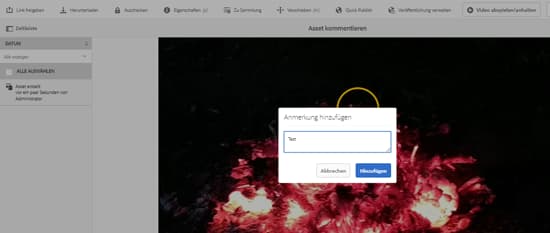 Zeichnen und Kommentieren in einem Videoframe