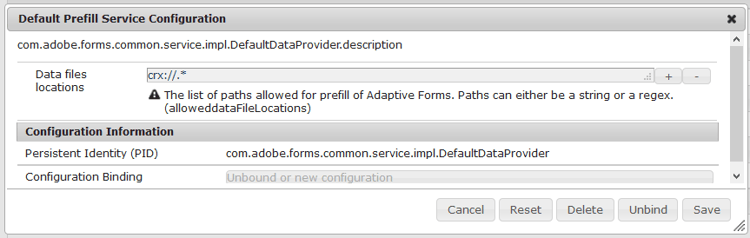 Vobefüllungskonfiguration