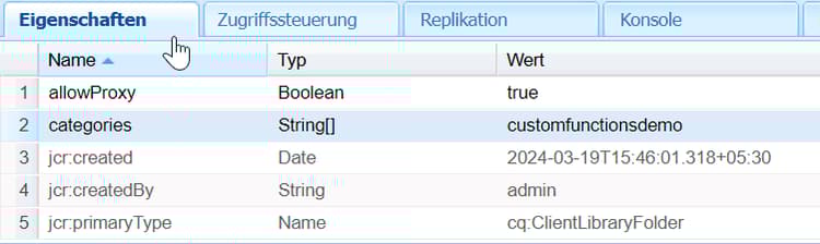 Eigenschaften von benutzerdefinierten Bibliotheksknoten