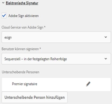 Unterzeichnerdetails