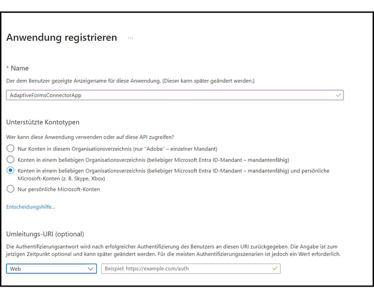 Registrieren einer Azure Active Directory-Anwendung