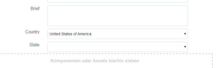 Dropdownlisten „Land“ und „Bundesland“
