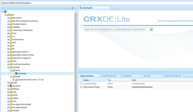 Erstellen eines Dropdown-Knotens