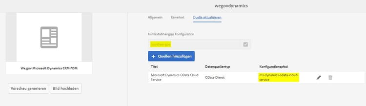 Datenquelle konfiguriert