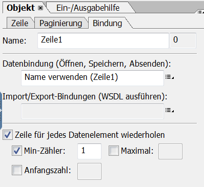 Wiederholungseigenschaften für Layout-Fragmente