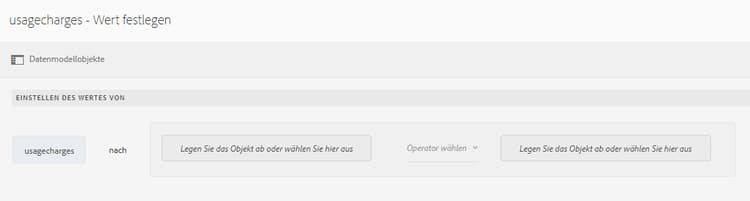 Regel-Editor für Nutzungsgebühren
